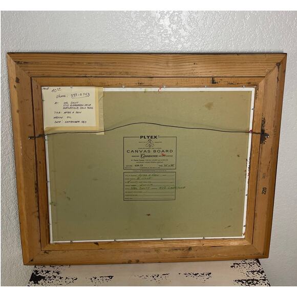 Vintage 1983 Original Signed Framed Oil Painting "After a Rain" - Picture 8 of 10